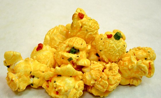 The loaded baked potato popcorn has everything a baked potato has...except the potato. Photo from The Popcorn Bar